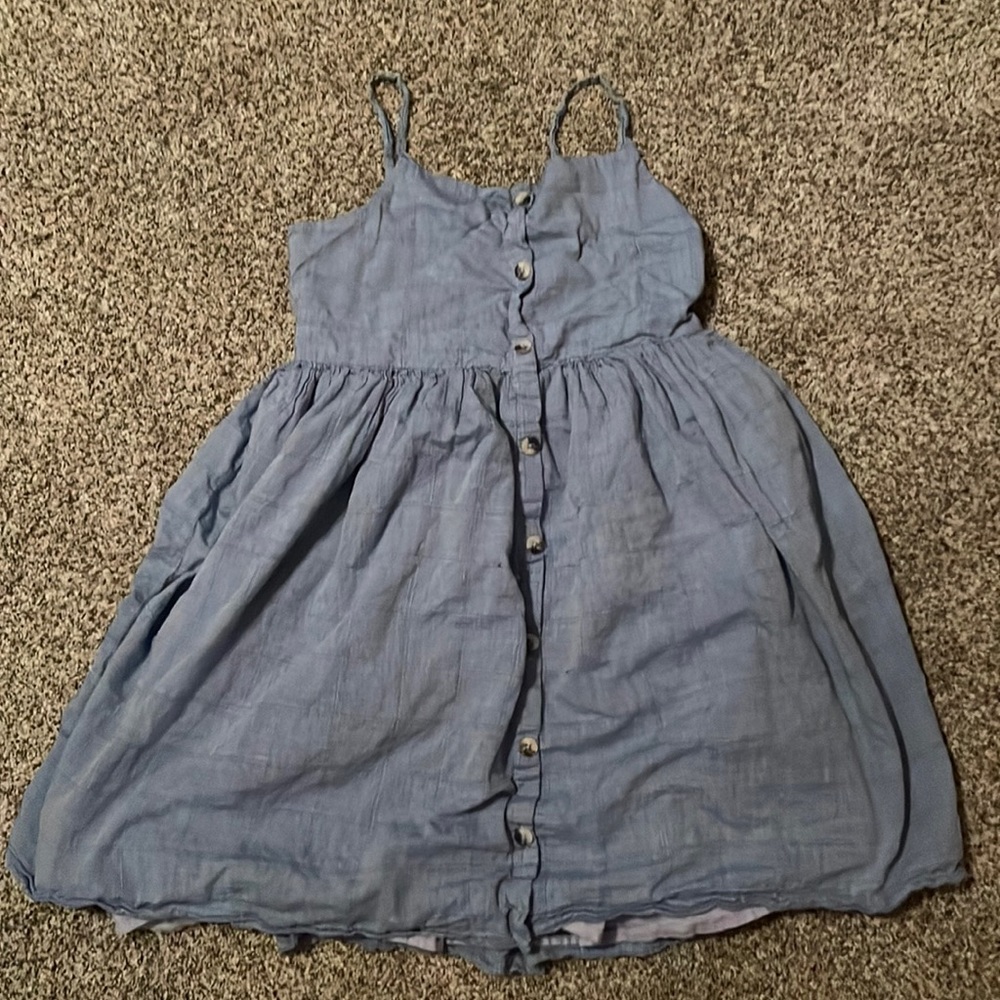 Cat and Jack blue button dress